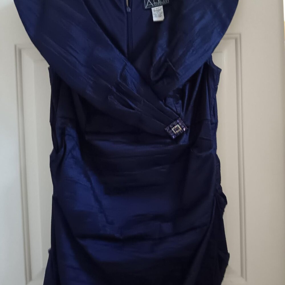 16W Women's Alex Evenings Purple Evening Gown
